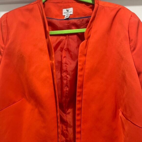Orange worthington blazer with shoulder pads open front size 2X EUC - Picture 2 of 6